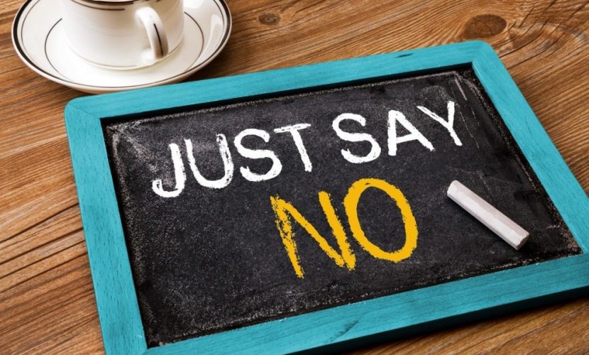 say no